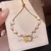 Pulseira de Pérolas Irregular Ajustável Estilo Francês, Design de Nicho, Pulseira Versátil, Luxo Leve, Sensação de Alto Padrão, Joias para Atacado