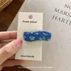 Coreia do Sul Ins Novo Tecido Jeans com Furos de Lantejoulas Grampo de Cabelo Moda Nicho Presilha para Franja Presilha Lateral Adorno de Cabeça Acessórios de Cabelo
