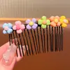 Novo artefato de pente para crianças no verão, pente de cabelo fofo para cabelo quebrado, pente para cabelo de menina, presilha de cabelo para testa, parte de trás da cabeça, presilha de cabelo para franja