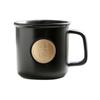 Taza de bronce con medalla en relieve, taza de agua con diseño de pareja de café, recuerdo personalizado, logotipo grabado, taza de cerámica, taza de alta gama