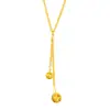 Collar con Borla de Hortensia y Perlas de Oro Arena Mismo Estilo de la Tienda de Oro Puzuo, Cadena para Clavícula de Gama Alta, Versátil y que Responde a la Moda para Mujer
