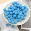 Estoque Disponível Pompons de Alta Elasticidade, Pompons Pequenos de Poliéster, Bolas de Pelúcia Coloridas, Pompons para Material DIY Feito à Mão, Acessórios para Roupas