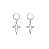 Pendientes Geométricos de Acero Inoxidable, Pinzas para Orejas de Moda Clásica Europea y Americana, Pendientes de Cruz Sencillos y Personalizados, Pendientes al por Mayor