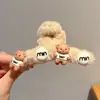 Presilha de cabelo de pelúcia em formato de peixe para outono e inverno para mulheres, luxo leve e toque de alta qualidade, tamanho grande para cabelos grossos, acessório de cabelo versátil tipo pinça de tubarão