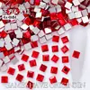 Joias Quadradas para Nail Art 4mm Flats Quadrados Fundo Plano Diamante de Formato Especial Pequeno Estilo Vermelho Quente Acessórios de Diamante para Nail Art Vestíveis Atacado