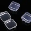Caixa de armazenamento de joias, caixa pequena transparente, mini caixa de armazenamento portátil anti-oxidação para brincos, colares e tarrachas, caixa de armazenamento de viagem