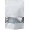 Saco de embalagem de alumínio para janela fosca com auto-selagem, saco de embalagem de alimentos com zíper selado para café, carne bovina, biscoito, chá, saco auto-portante