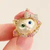 Anel de Gatinho Fofo Tilleni Design Exquisito e Divertido com Acabamento Escovado Adorável Doce Anel de Presente para Mulheres