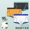Roupa Íntima Masculina 40S Algodão Puro Confortável Boxer Listrado Estampado Roupa Íntima Para Meninos Jovens Boxer Esportivo Respirável