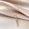 Collar con Colgante de Acero de Titanio para Mujer, Tendencia de Internet Popular en Instagram, Dulce Regalo para Novia, Cadena para Clavícula, Diseño de Nicho, Cadena de Collar de Lujo de Entrada para Mujer