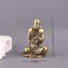 Buda Wuxiang de latón puro sentado en meditación, Arhat Wuxiang, objeto antiguo sólido vintage, adorno artesanal decorativo de mesa