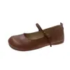 Zapatos de Salón Individuales a Juego para Mujer 2026 Otoño Zapatos de Noche Nuevos Mary Janes Mocasines Versátiles de Piel Suave Zapatos Individuales Planos