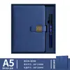 Set de regalo de caja para cuaderno personalizado, cuaderno, bolígrafo, unidad USB con grabado, se puede imprimir con logo, regalos promocionales corporativos personalizados