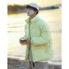 Abrigo tipo pan de color puro de talla grande para hombre 2024 Invierno Suelto y versátil Engrosado Talla grande Cálido Pareja Estilo Hong Kong Ropa de algodón para hombre