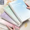 Cuaderno de Bobina Estilo Ins de Aspecto Elevado Cuaderno de Línea Horizontal Bloc de Notas para Chica Estudiante Cuaderno Engrosado