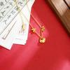 Cadena de clavícula de oro vietnamita transfronteriza marea nacional retro borla marca Ji candado de paz collar estilo corte femenino suministro de joyería