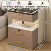 2026 Mesa de noche inteligente para dormitorio, hogar, carga inalámbrica, cerradura de huellas dactilares, gabinete de noche con almacenamiento, cerradura de contraseña