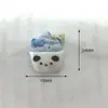Juguete de Helado de Animales de Dibujos Animados Accesorios Pequeños de Resina Taza de Pegamento de Crema DIY Imán para Refrigerador Agujero Accesorios para Hebilla de Zapato