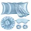 Modelador de Cachos Sem Calor Transfronteiriço, Ferramenta de Cachos para Dormir Preguiçoso, Máscara de Olhos para Cachos Ondulados Grandes, Touca de Dormir, Fronha, Conjunto de Seda