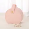 Caixa de joias portátil semicircular estojo de armazenamento mini acessório de brinco bolsa de mão pulseira colar anel caixa atacado transfronteiriço