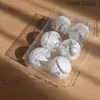 Bolas de Natal Bolas Plásticas Acessórios de Decoração para Árvore de Natal Caixas com Grade de Nove Quadrados 6 Bolas Pintadas Conjunto de Bolas de Formato Especial
