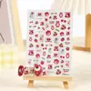 Rosa Estilo Japonês Novo Adesivo de Nail Art com Cola Livro Vermelho Online Urso Morango Vermelho Urso Fofo Desenho Animado Adesivo Fofo
