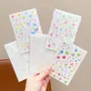 Pegatinas de Colores Huecas con Temática de Dopamina para Niñas, Decoraciones de Estrella de Cinco Puntas y Corazón, Corazones de Melocotón Autoadhesivos de Colores