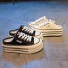 Otoño 2025 Nuevo Estilo Zapatillas sin Talón de Punta Cerrada Calzado de Exterior de Malla Versátil Zapatos Blancos Súper Populares Zapatillas de Poner y Quitar