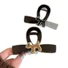 Lindo pasador de pinza de tiburón con lazo a rayas para cachorro para mujer, tamaño mediano, para recogido en la parte posterior de la cabeza, adecuado para cabello fino, elegante accesorio para el cabello