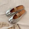 Versión de Piel de Vaca, Dos Versiones~ Zapatos Redondos de Becerro con Punta Dividida, Zapatos Planos Mary Jane de Pezuña de Cerdo, Medias Zapatillas para Mujer