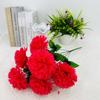 Flor Artificial Mayoreo Clavel Tallo Alto 6 Cabezas Ramo de Flor Falsa Flor de Tallo Único Decoración para el Hogar Arreglo Floral para Sala de Estar