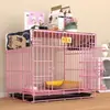 Gaiola Reforçada para Cachorro, Gaiola de Ferro Dobrável para Cães Pequenos de Interior com Bandeja Higiênica, Casa para Gatos, Cercado para Coelhos, Galinheiro, Gaiola para Animais de Estimação, Grande Quantidade em Estoque