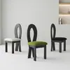 Silla de Comedor Francesa Retro de Madera Maciza, Silla de Maquillaje para el Hogar Estilo Mediados de Siglo, Silla con Respaldo, Silla Simple Nórdica
