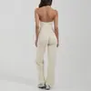 Conjunto de Colete de Yoga Transfronteiriço com Bojos Fixos, Conjunto de Colete Esportivo Fitness Feminino Sem Mangas de Secagem Rápida
