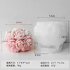 Vela Aromática Floral de Rosa Molde de Silicone DIY Pedra Difusora de Pétalas Molde de Gesso Resina Sabonete Artesanal