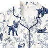 Europa Transfronteriza Comercio Exterior temu202... Pijama de Verano para Mujer con Mangas Cortas y Pantalón Largo Estampado Ropa de Casa Venta Directa de Fábrica Venta al por Mayor