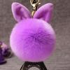 Pingente de Bolsa Chaveiro de Bola de Pelo Coelho Sintético Pingente para Carro Pingente de Bola de Pelo Chaveiro de Pelúcia Feminino