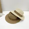 Chapéu de Palha Panama Casual Moda Verão Europeia e Americana Proteção Solar para Viagem ao Ar Livre na Praia Chapéu de Palha Jazz Tendência