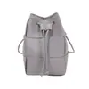 Bolso Cubo Nuevo de Cordón para Mujer Verano 2026, Bolso de Hombro Casual Simple para el Trabajo, Bolso Cruzado de Color Sólido Retro a la Moda