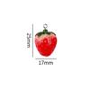 Accesorios de resina simulación fruta comida juego estéreo fresa diy aretes llavero caricatura funda para teléfono colgante para bolso