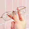 Óculos de Leitura Artísticos Estilo Coreano para Mulheres, Anti-Luz Azul, Aparência Jovem, Armação de Metal Atacado, Armação Pequena, Óculos para Presbiopia Ultra-Claros