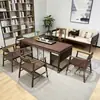 Mesa de Chá Sólida de Nogueira, Estética Estilo Song, Sala de Estar, Escritório em Casa, Mesa para Preparo de Chá, Estilo Zen Chinês, Mesa para Cerimônia de Chá Kung Fu