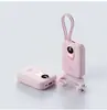 Suministro exclusivo transfronterizo carga súper rápida de 22.5W con cable incorporado gran capacidad de 20000mAh con cable incorporado compacto power bank móvil