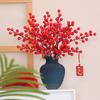Venta al por mayor del fabricante Frutos Rojos Simulados Frutos de Invierno Fruta de la Fortuna Decoración del Hogar para Año Nuevo Adornos para Arreglos Florales Bayas Artificiales
