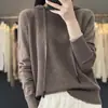 Sudadera con capucha de color liso, estilo pit, de lana peinada, manga larga, casual, para ir al trabajo, primavera y verano, fina, para mujer, sudadera de punto, prenda exterior