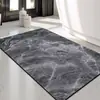 Alfombrilla de Suelo Estampada de Terciopelo Técnico Baño Retro Antideslizante Puerta de Inodoro Secado Rápido Sin Lavado Transfronterizo Gran Río
