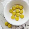 Serie Verde Amarillo de Fuegos Artificiales de Vidrio Checo Doméstico Placa Grabada Hoja Hecha a Mano Pintada con Oro Materiales y Accesorios para Pulsera DIY