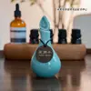 Frasco de Perfume, Pote de Óleo Essencial, Tigela de Óleo Essencial, Frasco de Óleo Essencial em Formato de Folha, Bandeja de Madeira, Ferramentas de Massagem para Spa, para Uso em Salão de Beleza