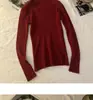 Capa base otoño invierno nuevo top de cuello redondo ropa interior suéter de punto para mujer delgado de manga larga suéter elegante