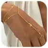Nuevo Bracelet de Cadena de Dedos de 26 Letras de Amazon Acero Inoxidable Doble Capa Apilado Pulsera de Perlas de Mijo Yiwu Spot Mayorista